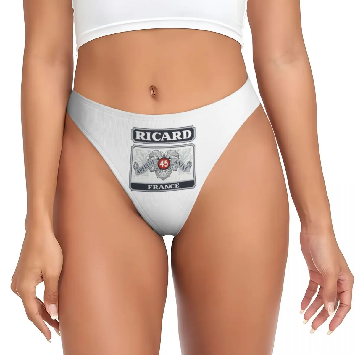 Custom Ricards Logo G-string Thong Women's Breathable Stretch Marseille France Panties Underwear