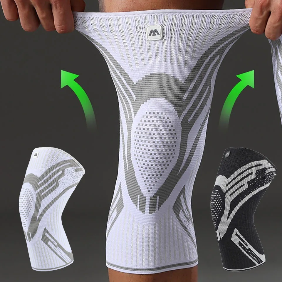 GTUBIKE 1 PCS Compression Knee Support Sleeve Elastic Breathable Knee Pads Brace Springs Gym Sports Protector Basketball Running
