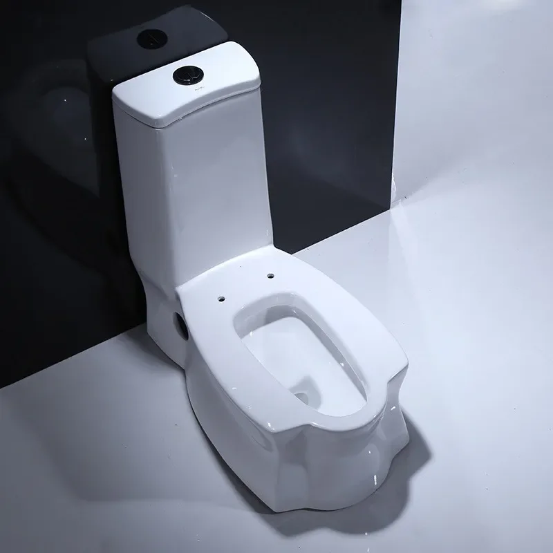 One Piece Siphon Toilet Dual Use Squatting and Sitting High Branch Water Saving Ceramic Commode for Hotel Home Bathroom