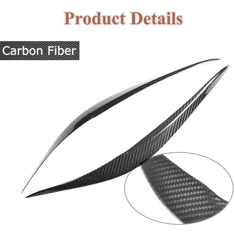 Front Headlight Eyebrow Trim Carbon Fiber Eyelid Sticker Decal for BMW F87 M2 F22 F23 220i 228i M Sport Coupe 2-Door 2014-2019