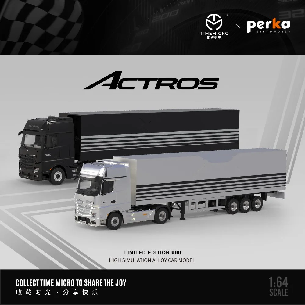 

TIME MICRO/Perka 1:64 ACTROS литая под давлением модель грузовика из сплава, модель грузовика из сплава для коллекции, дисплея и подарка