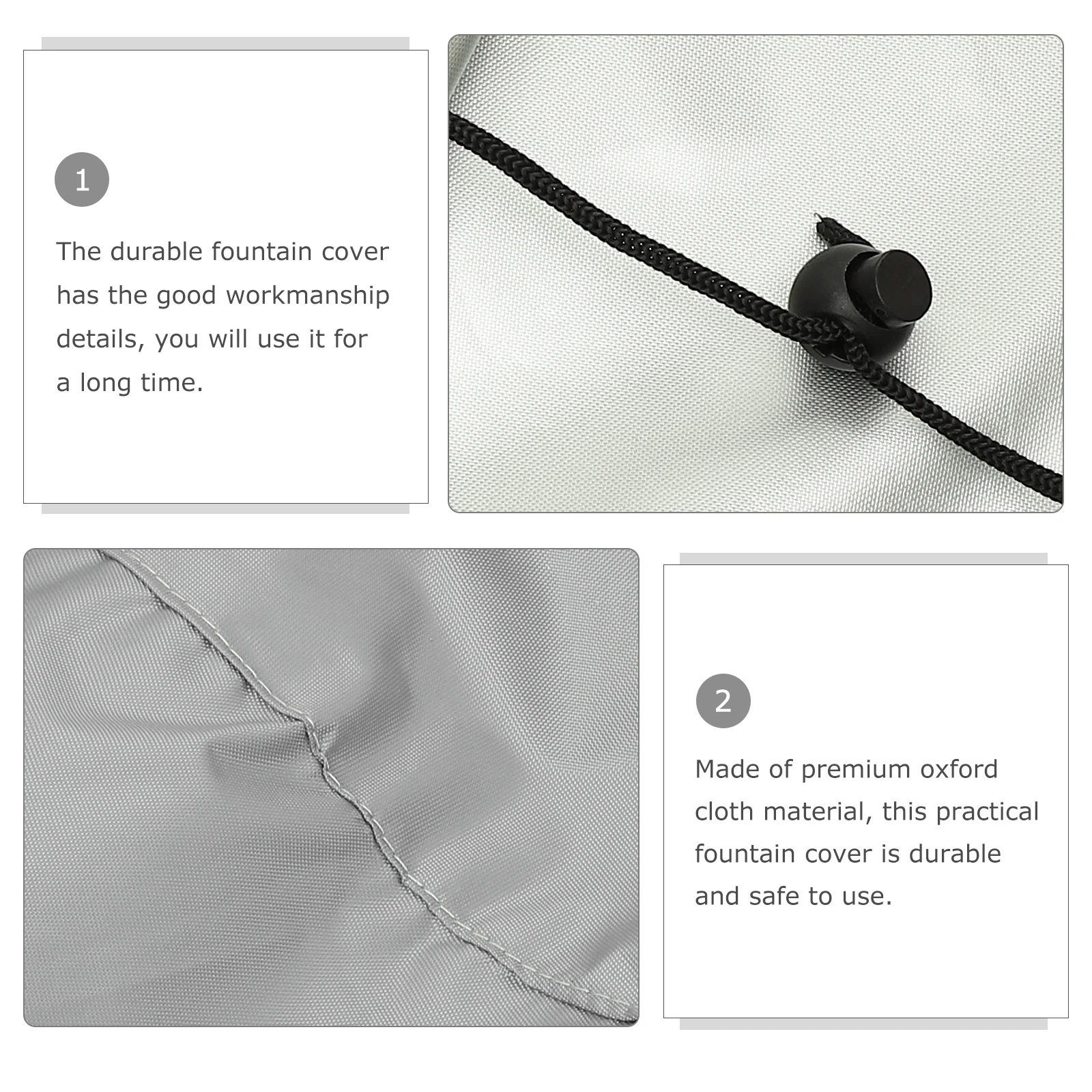 

Premium Oxford Cloth Waterproof For Garden Statue Outdoor Courtyard Weather Resistant Protective Round Patio Furniture