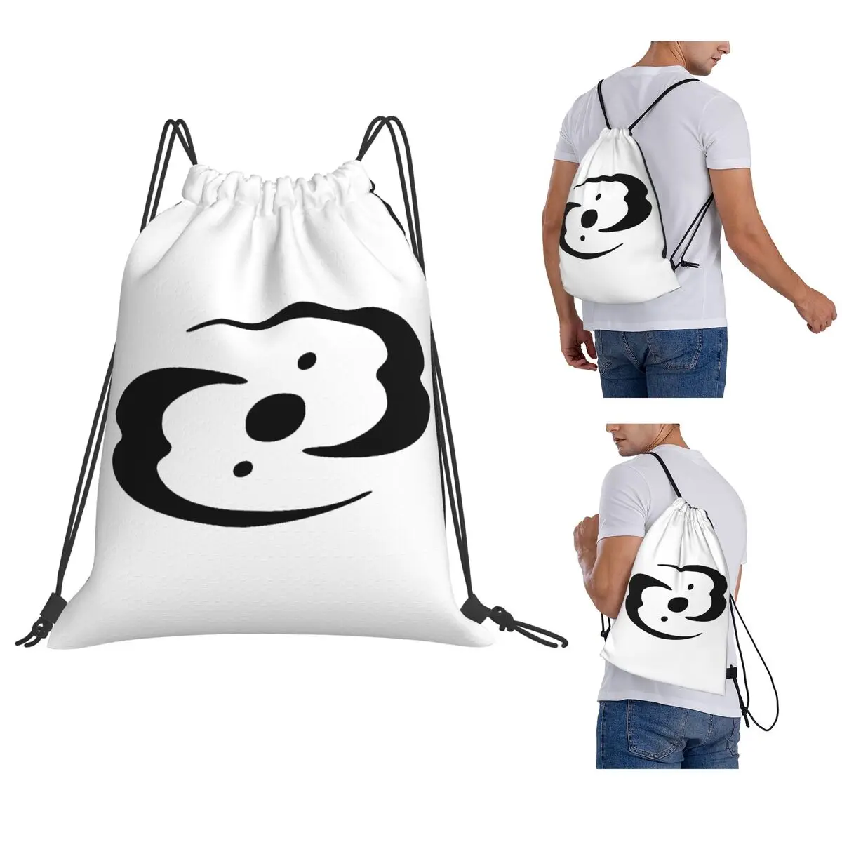 Bionicle Three Virtues Symbol Backpacks Multi-function Drawstring Bundle Pocket Sports Bag Book Bags for Travel School