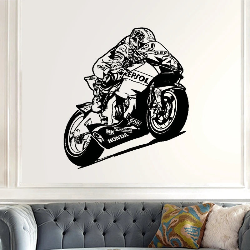 Moto GP Motorrad Racing Aufkleber Fahrzeug Aufkleber Poster Vinyl Wand Pegatina Dekor Wandbild Aufkleber Autobike Racing Aufkleber