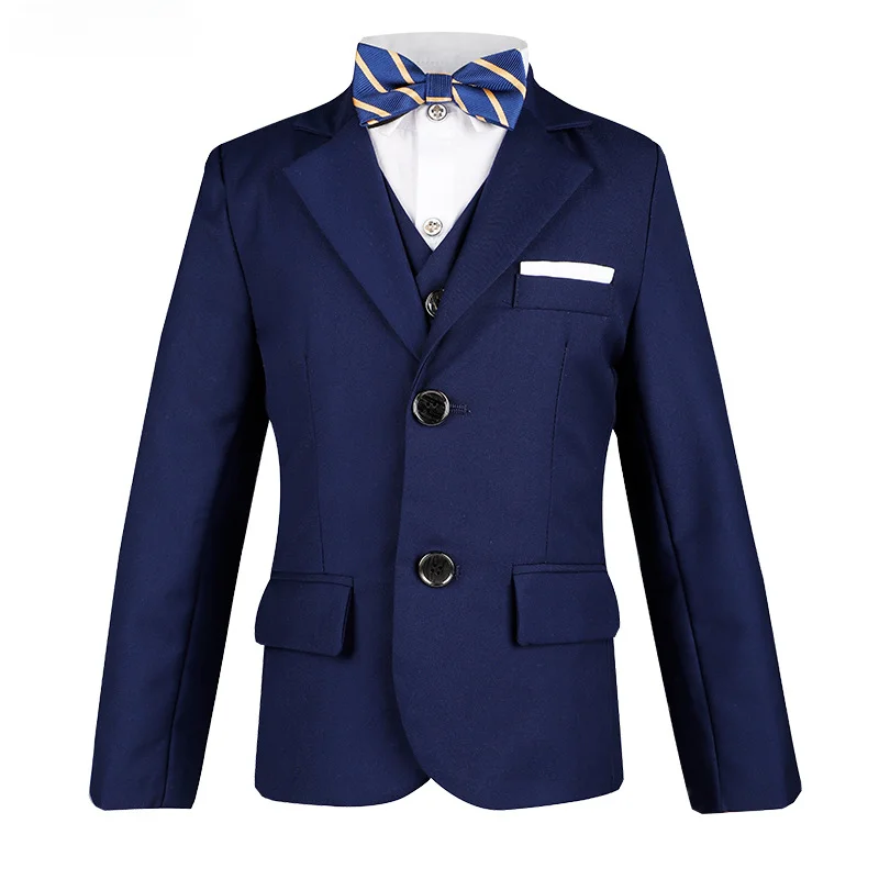 

High Quality Boys Wedding Suits Kids Tuxedo Formal Dress Clothes Sets Child Party Morning Coat Ring Bearer Blazer Pant Costumes