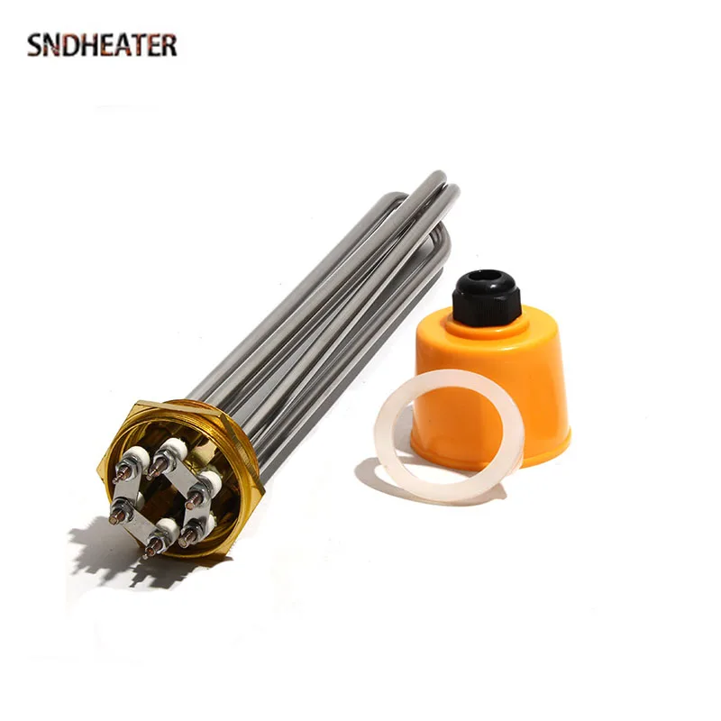 SNDHEATER DN32 DN40 DN50 خزان المياه عنصر التدفئة 220 فولت/380 فولت 3kw-12kw المقاومة الكهربائية غلاية تعمل بالطاقة الشمسية لحديقة المزرعة