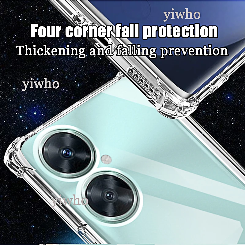 Soft Airbag Silicone Shockproof  Camera Protector Case for Huawei Nova 11i 11 Pro Plus i P60 Pro Clear Silicone Back Shell