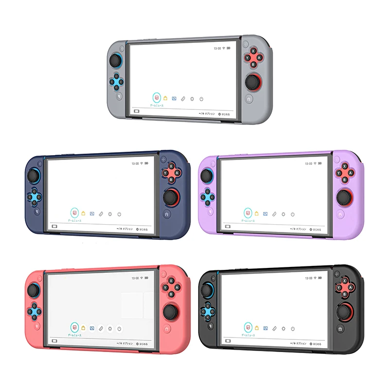 Funda protectora OLED para Nintendo Switch, carcasa trasera OLED, TPU, NS, para juegos