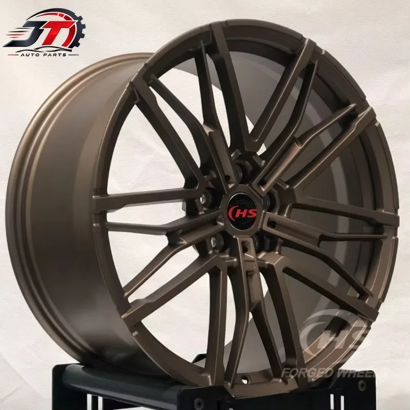 JT New Design Flowers Shaped Lightweight Monoblock Forged Wheels 16-22 Inch 5*112/120/130/127 Deep Dish Black and Green For Pass