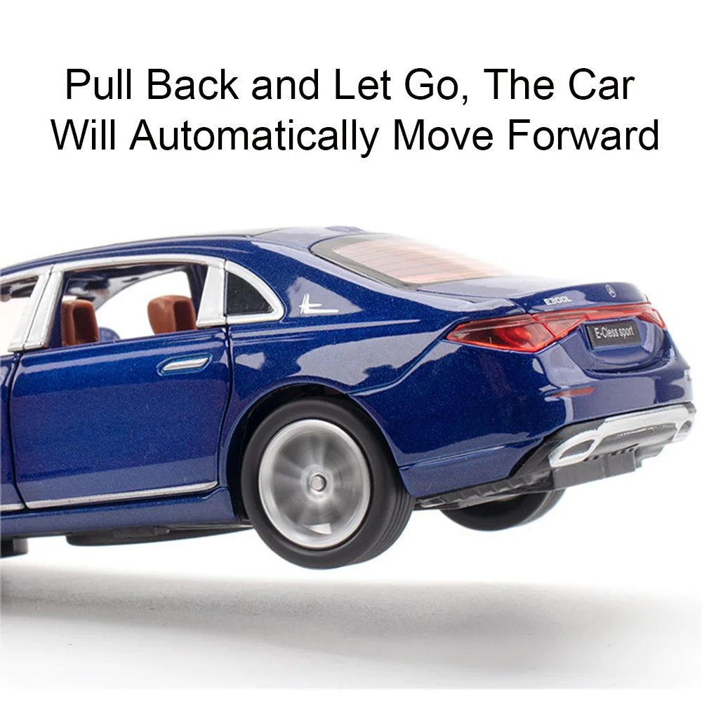 1:32 SLR 772S E300L Sports Car Model Toy Alloy Diecast Music Light Pull Back Doors Opened Vehicles Models Gifts for Boyfriend