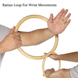 Martial Arts Fitness Ring, Wing Chun Chi Sau Sticky Rattan, Kung Fu Ring, Hand Wrist Strength Training,Suitable for Gifts, 10