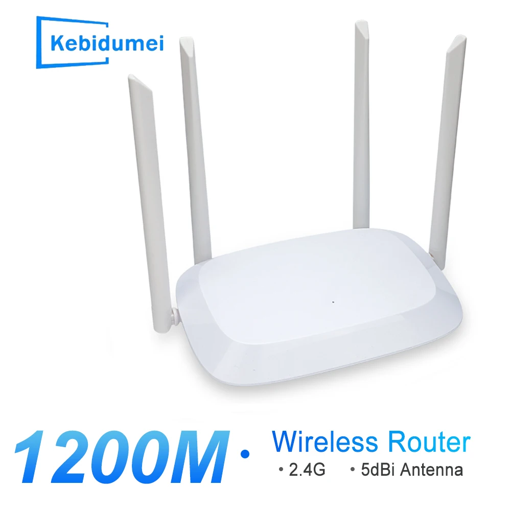 1200M WIFI Router WIFI Repeater External 4 Antenna 2.4G 5G Power Signal Booster RJ45 WAN LAN Wireless Modem ﻿Hotspot Smoother