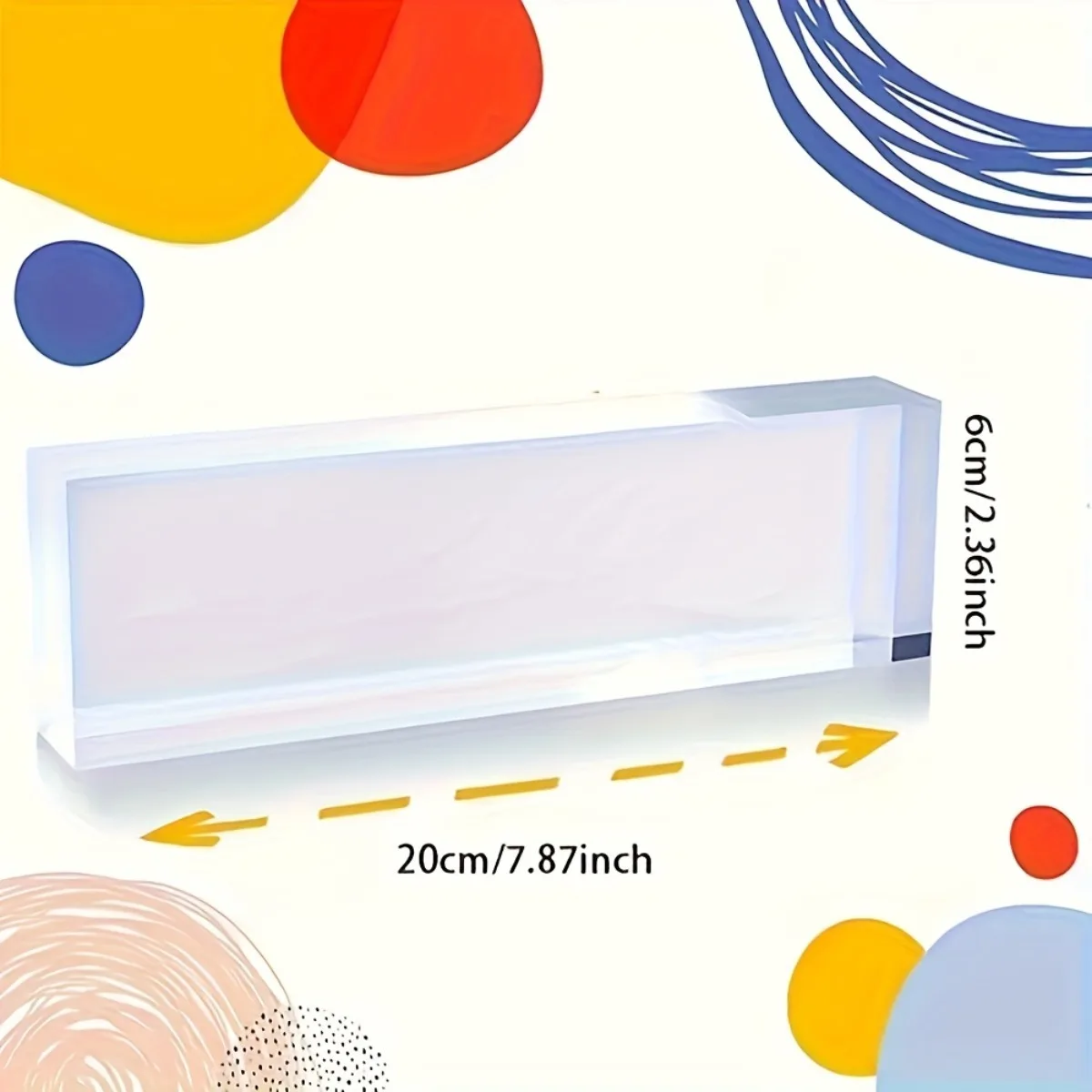 [2D Flach] Transparentes Acryl-Namensschild für Lehrer, Elegante Heim- und Bürodekoration (Nur Dekoration)