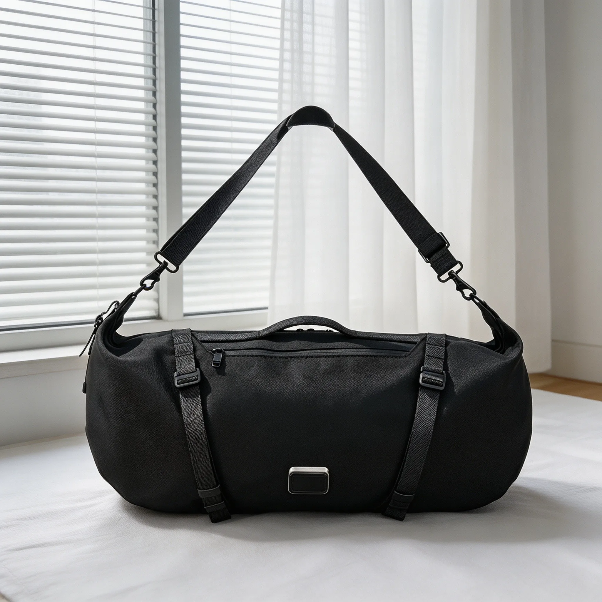 Men’s Portable Ballistic Nylon Travel Duffle Bag, Convertible Crossbody Shoulder Luggage Bag