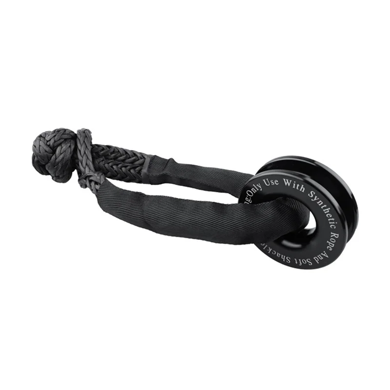 

Highly Recommended Winch Rope Synthetic Soft Shackle+Recovery Ring Set Rugged Shackles With Protective Sleeve For Truck Vehicle