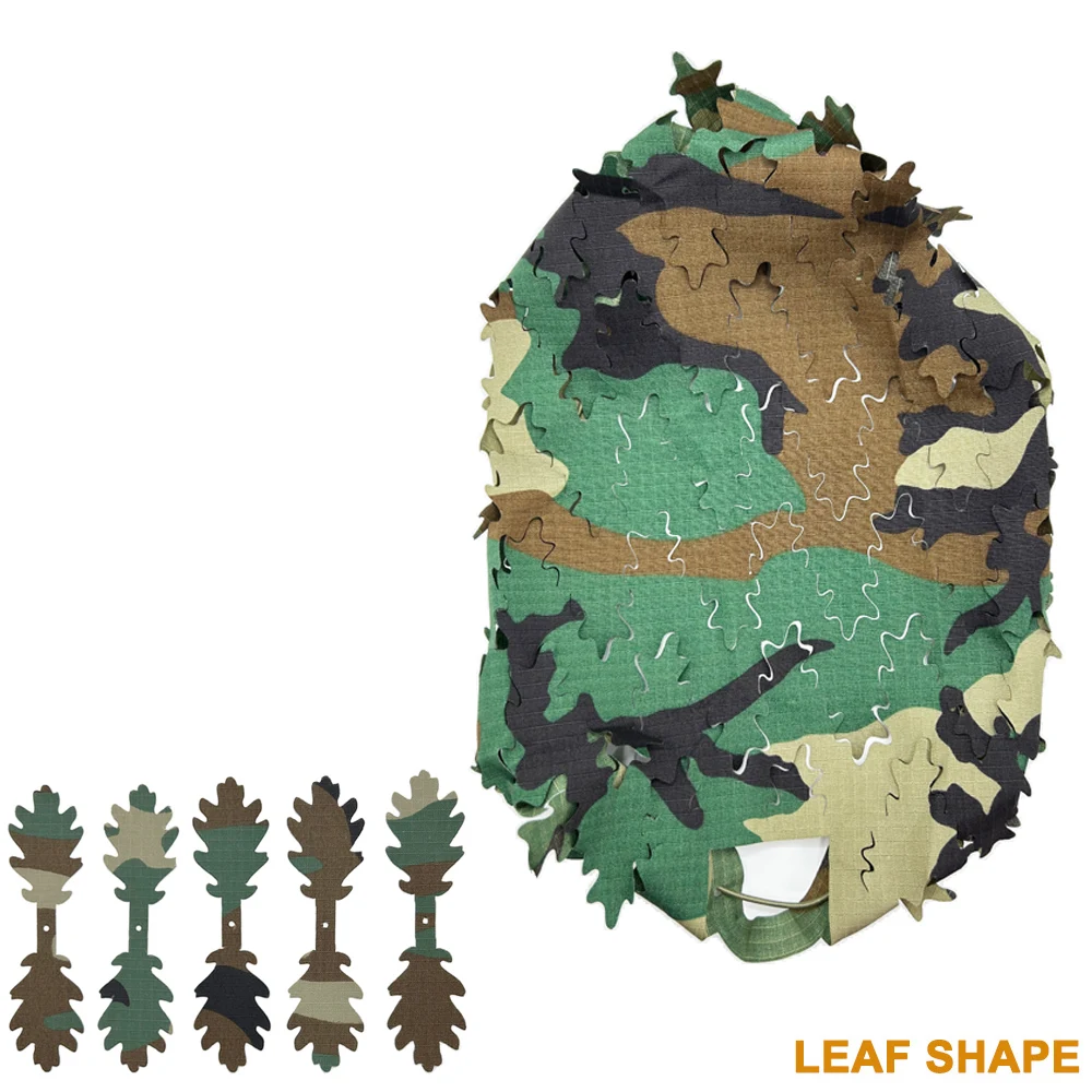 3D Camo Laser Cut Blatt Form Airsoft Helm Abdeckung Mesh Helm Tuch Paintball Fallschirmjäger Jagd Airsoft Helm Zubehör