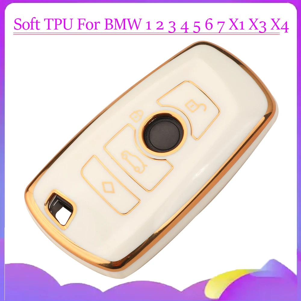 Jingyuqin New Remote Soft TPU Car Key Case Protection For BMW 1 2 3 4 5 6 7 X1 X3 X4 X5 X6 F36 F25 F26 F30 F34 F10 F07 F20