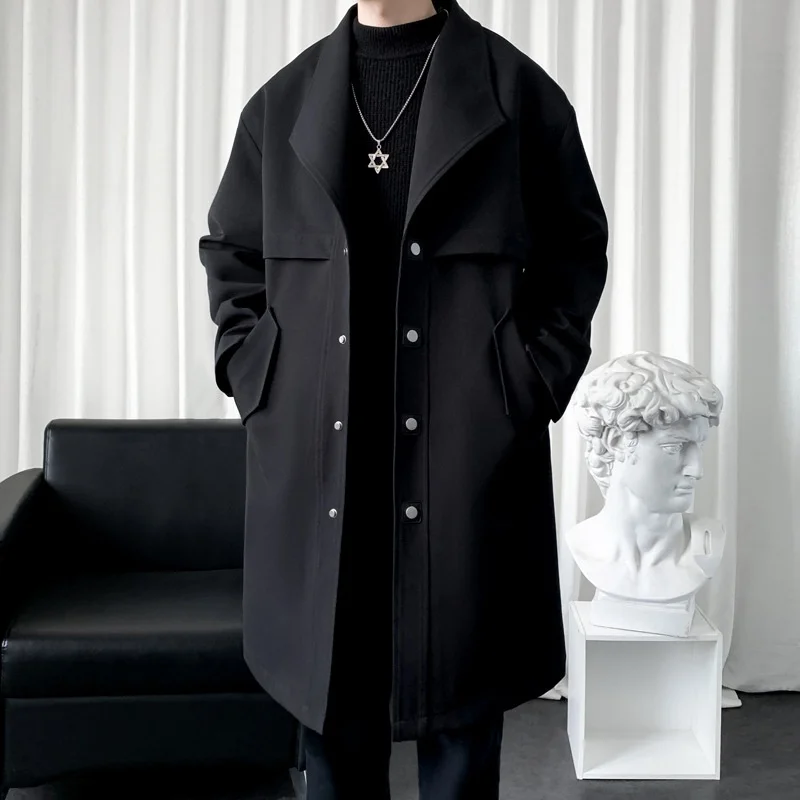 

Trench Coat Outerwear Winter Mens Redline Trenchs Medium-Length Demi-Season Rainproof Single Cityboy Climbing Abstract German BF