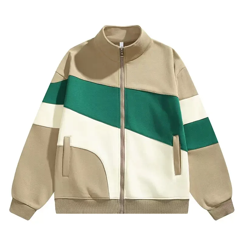 

Autumn and Spring New Fashion Trend Retro Sports Cardigan Jacket Men's Casual Loose Comfortable Plus Size High Quality Outerwear