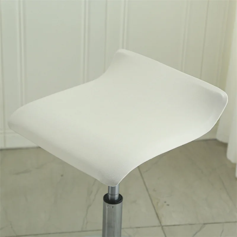 1Pc Elastic Square Chair Cover for Cashier Rotating Swivel Stool Office Bar Hotel Lifting Bench Seat Protector Square Stool