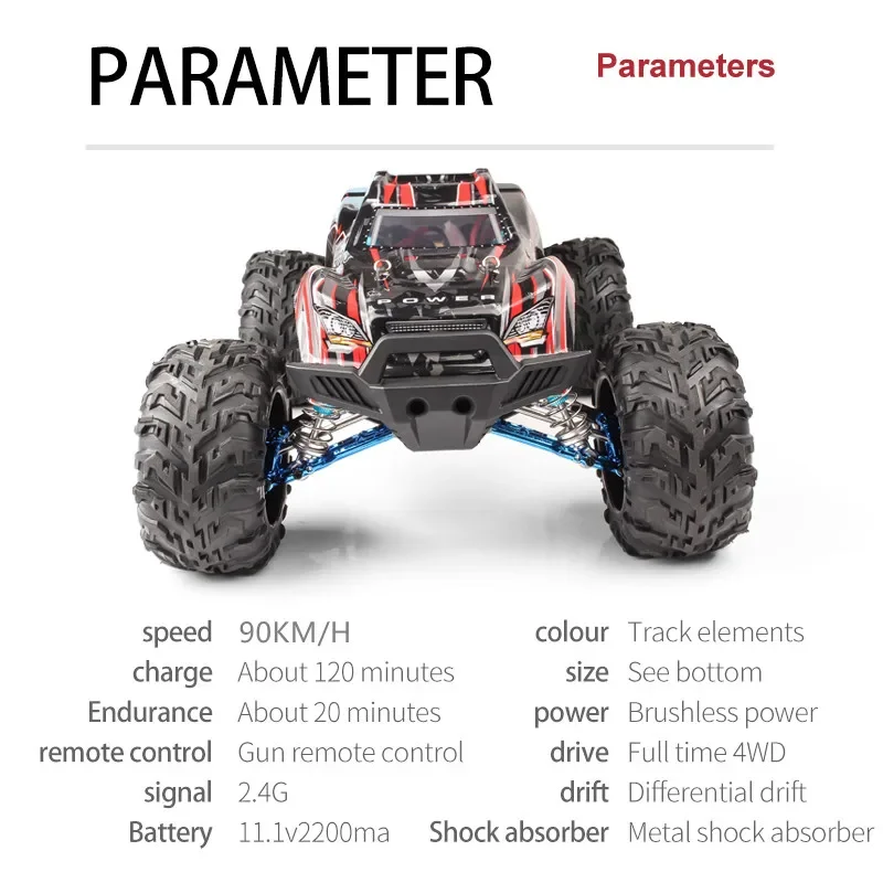 

Высокоскоростная радиоуправляемая гоночная машина 90 км/ч, с бесщеточным двигателем, из сплава, с амортизаторами, водонепроницаемая, внедорожная, игрушка для мальчика, подарок