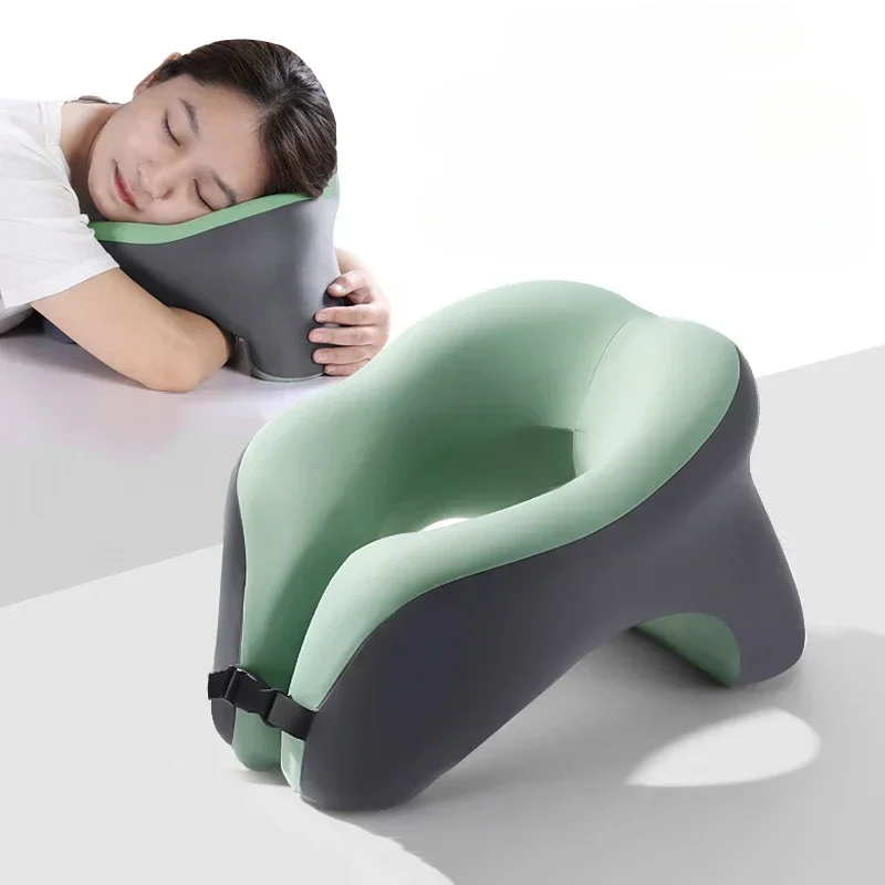 1 Pc U-shaped Pillow Nap Pillow Office Slow Rebound Memory Cotton Pillow Pillow Student Neck Pillow Plane Travel Floor Cushion