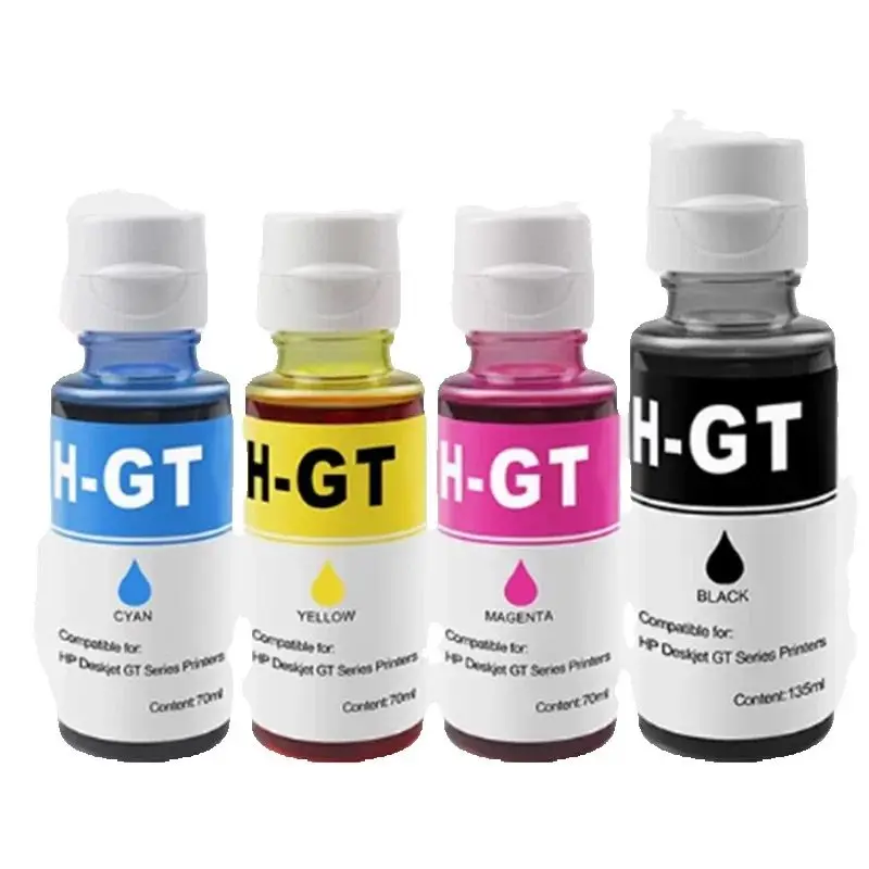 

1Set4PCS CMYK Compatible GT53XL GT52 Ink Cartridges For HP 678 618 798 725 755 675 676 728 726 758 Ink Bottles