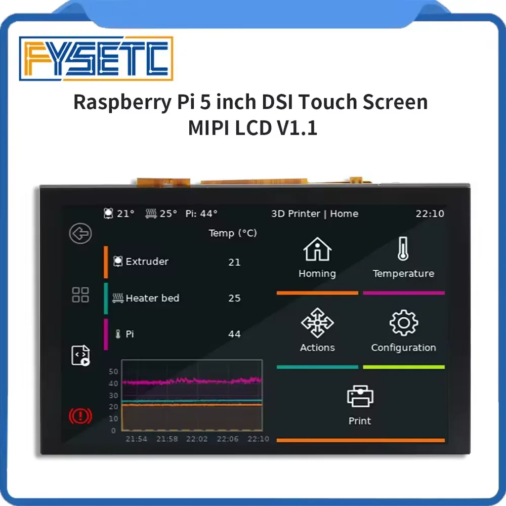 FYSETC HDMI5 HDMI Touch Screen 5INCH DSI Screen MIPI LCD V1.1 Display Voron 3D Printer Parts For Raspberry Pi Board