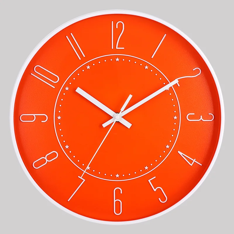 

12 Inches Silent Wall Clocks Digital Office Study Bedroom Wall Clocks Decoration Plastic Home Decor Reloj De Pared MHBGZ