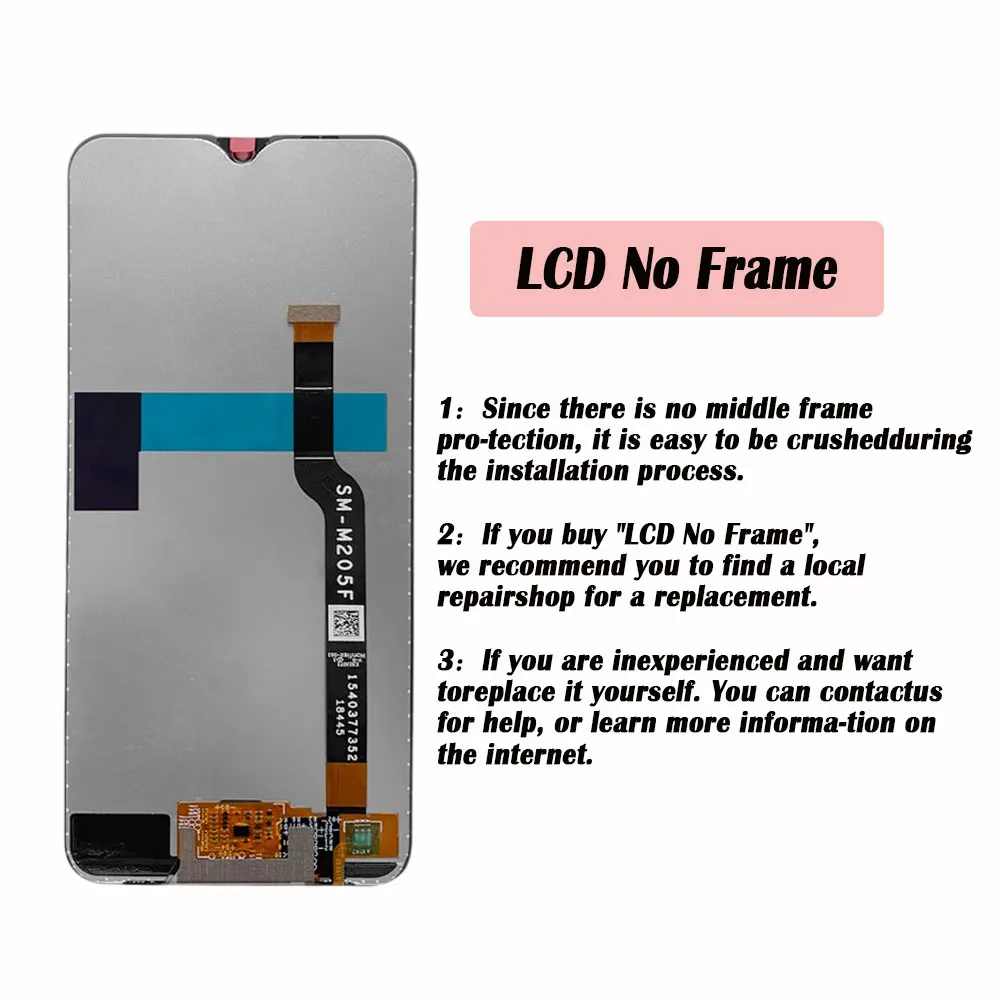 1 PCS For SAMSUNG M20 2019 SM-M205 M205F Display Touch Screen Digitizer Assembly replacement For SAMSUNG M20 LCD