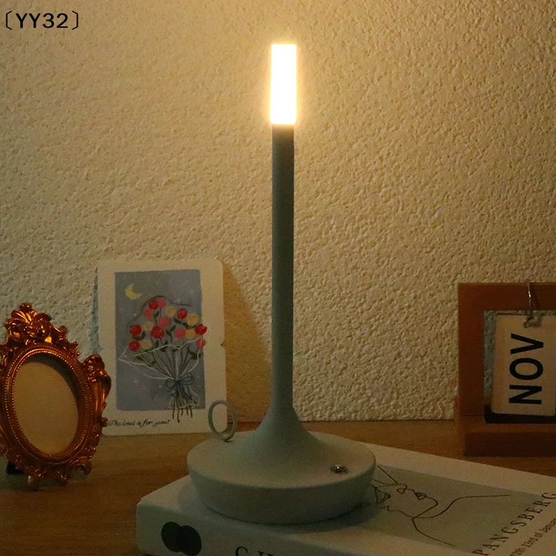 

Настольная лампа с сенсорным управлением и зарядкой от USB, перезаряжаемая, декоративная, для создания атмосферы, портативная, для кемпинга на открытом воздухе [YY32]
