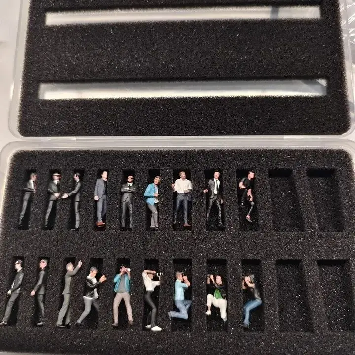 Caja de exhibición de almacenamiento para muñecas, figuritas, caja de plástico de espuma, herramienta de pieza, 1/64