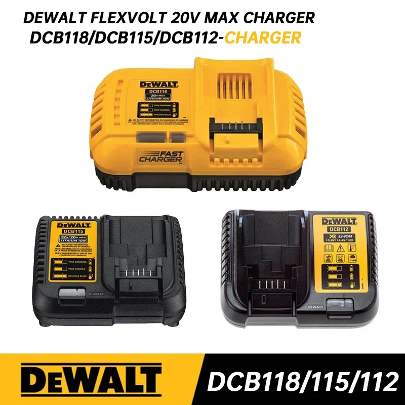 Зарядное устройство для литий-ионных аккумуляторов DEWALT DCB1104 DCB118 DCB112, зарядное устройство для литий-ионных аккумуляторов 220 В, быстрое зарядное устройство с вентиляционным охлаждением