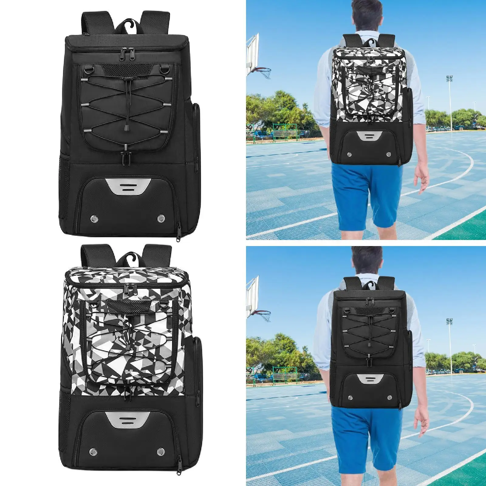 

Basketball Backpack with Ball Holder Waterproof Women Men Outdoor Sports Bag