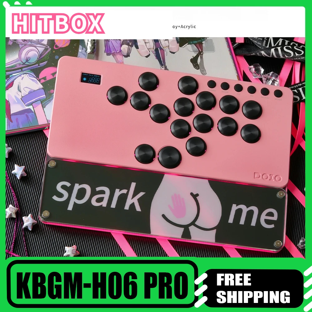 

DOIO KBGM-H06 PRO HITBOX Механическая клавиатура A4 Игровая клавиатура Алюминиевый сплав Акриловая подставка для рук PS4 PS5 Переключатель ПК Паровой ПК Подарок