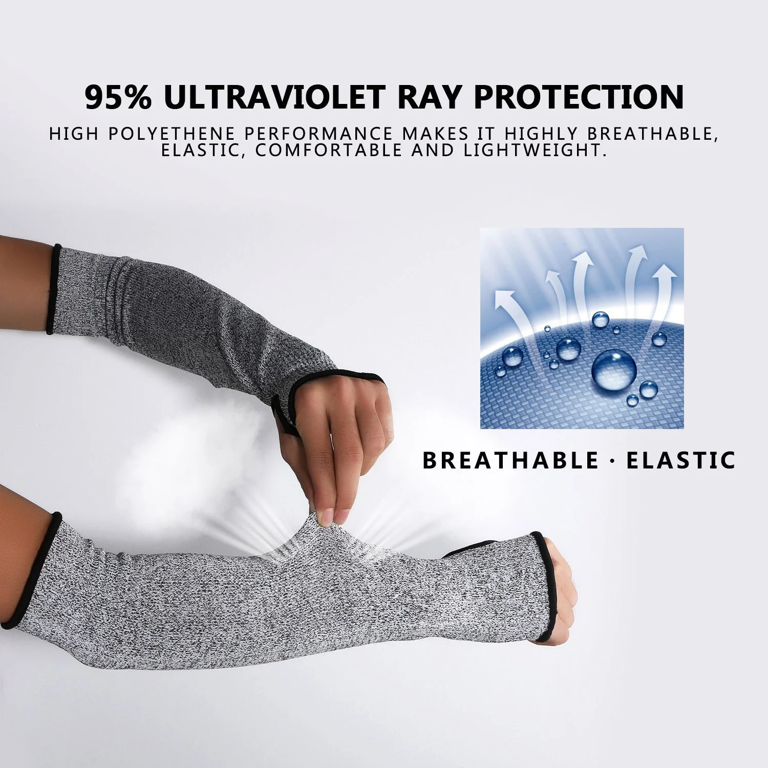 Cut Resistant Arm Sleeves Protective HHPE Mesh Gloves Anti-Cut Kitchen Sleeves for Butcher Tools