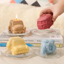 Nicole-Vintage Retro Mini Car Candle Molds, DIY Cartoon, Scented Candle Making, Handmade Creative Soap, Home Decor