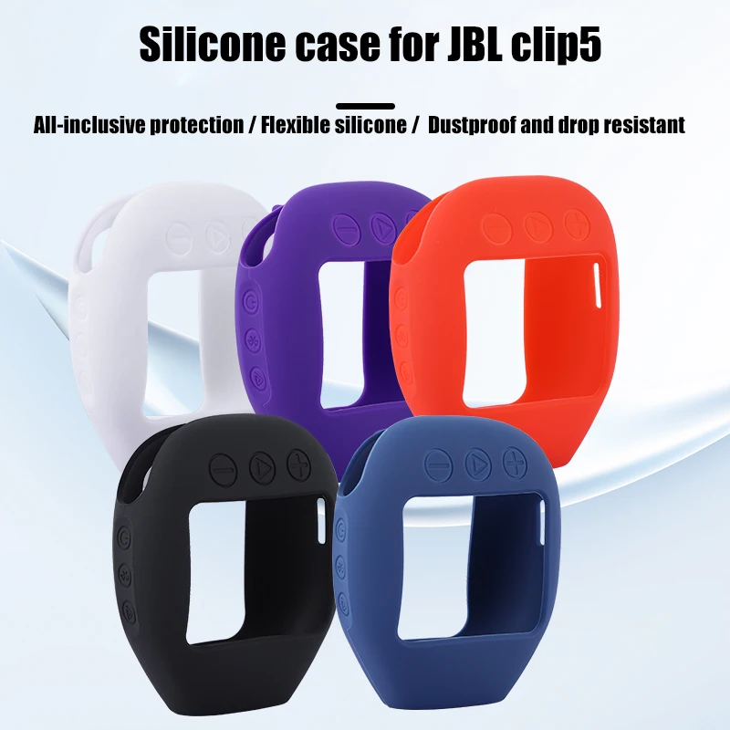 Speaker Case For JBL CLIP5 Drop-proof Shockproof Soft Silicone Protective Cover For JBL CLIP 5 Speaker Shell Accessories