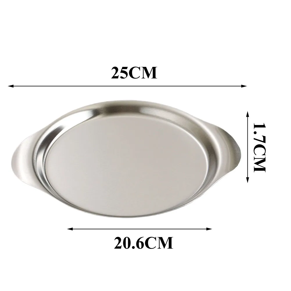 Double Handle Stainless Steel Serving Dish for Hot or Cold For Foods Including Pasta Salad Desserts and Appetizers