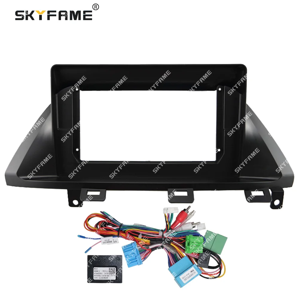 SKYFAME – adaptateur Fascia pour cadre de voiture, boîte Canbus, Kit de panneau de montage de tableau de bord Radio Android pour Honda Odyssey