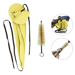 Microfiber Saxophone Inner Chamber Cleaning Cloth & Mouthpiece Brush for Alto Tenor Soprano Sax, Woodwind Care Cleaning Tools