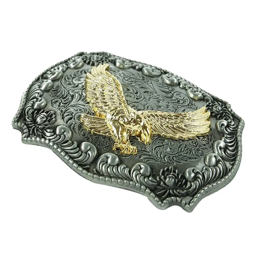 

Men's Celtic Enbossed Gold Eagle Art Design Western Cowboy Style Belt Buckle