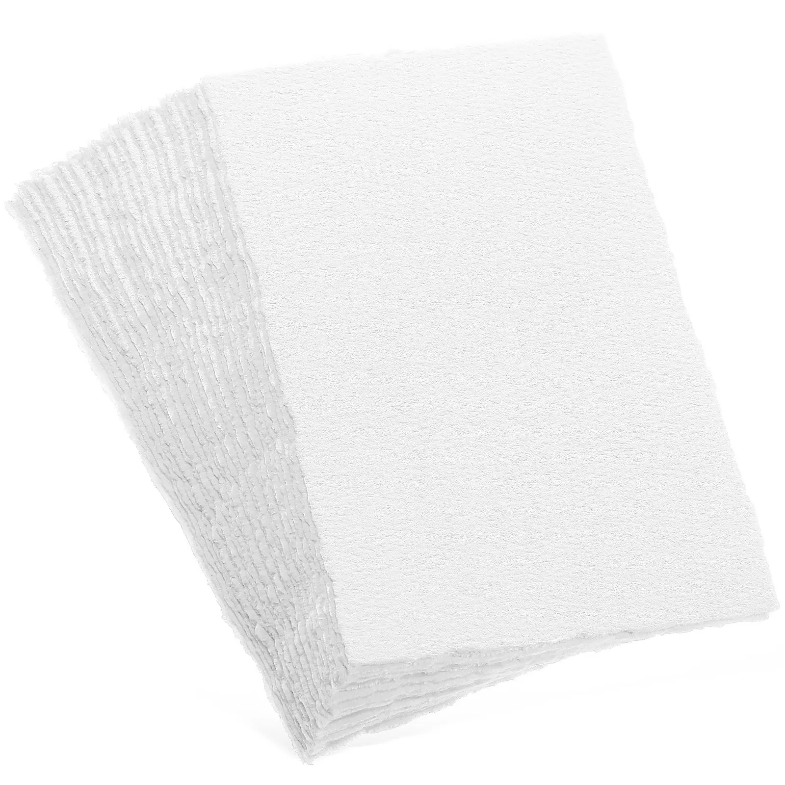 25 Sheets Watercolor Paper Cold Press Rough Texture Deckle Edge Blank Artist Painting Sketching Drawing Card Making Supplies