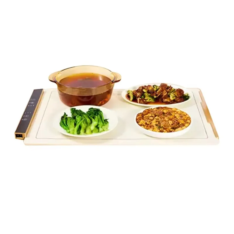 

Food Insulation Board Keep Preheated Restaurant Table Mat Rollable 3 Temperature Kitchen Heating Full Surface Dish Warming Tray