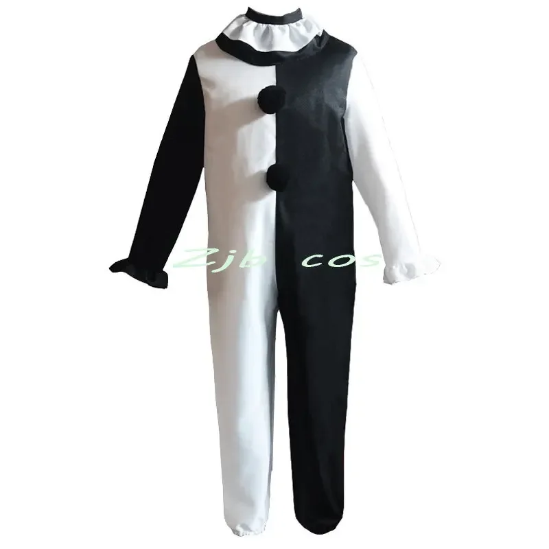Clown Joker Cosplay Costume Mask Terrifier Jumpsuit Women Men Halloween Horror Black White Bodysuit TV Art The Clown Clothes &J1