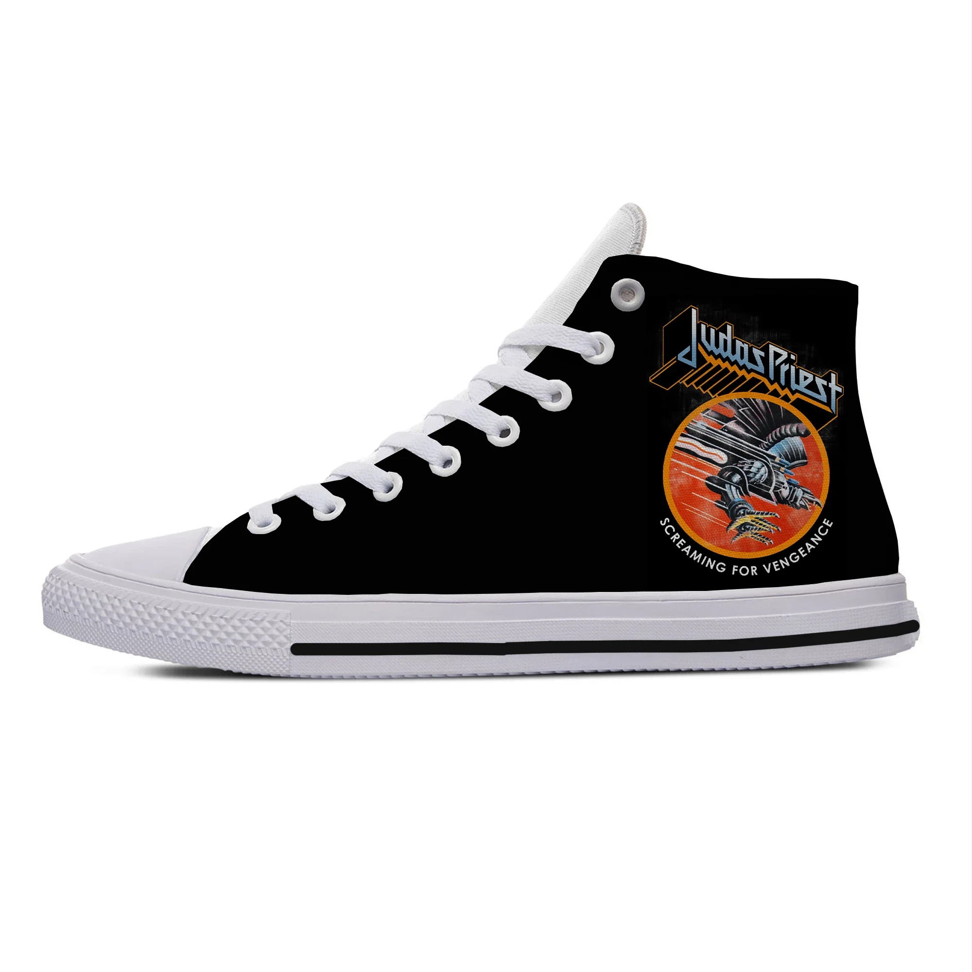 Judas Priest-zapatos de lona de alta calidad para hombre y mujer, zapatillas de deporte informales con diseño de banda de Rock de Metal, novedad, Verano