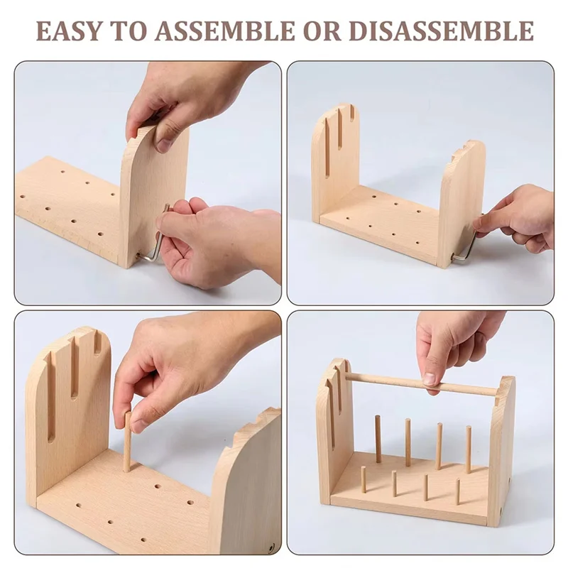 

【Полка】Деревянный держатель для катушки, подставка-органайзер, стойка для пряжи для вязания крючком, съемный держатель для катушки