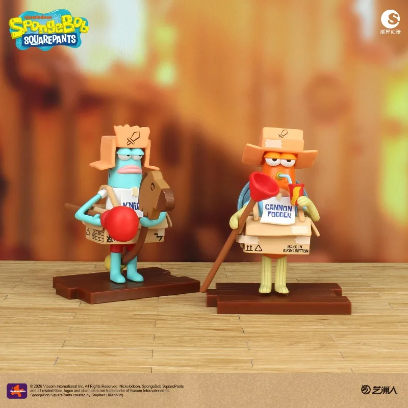 Anime Figure SpongeBob SquarePants Blind Box Toys Brave Stage 2 Series Model Doll Collection Ornament Gifts view 3
