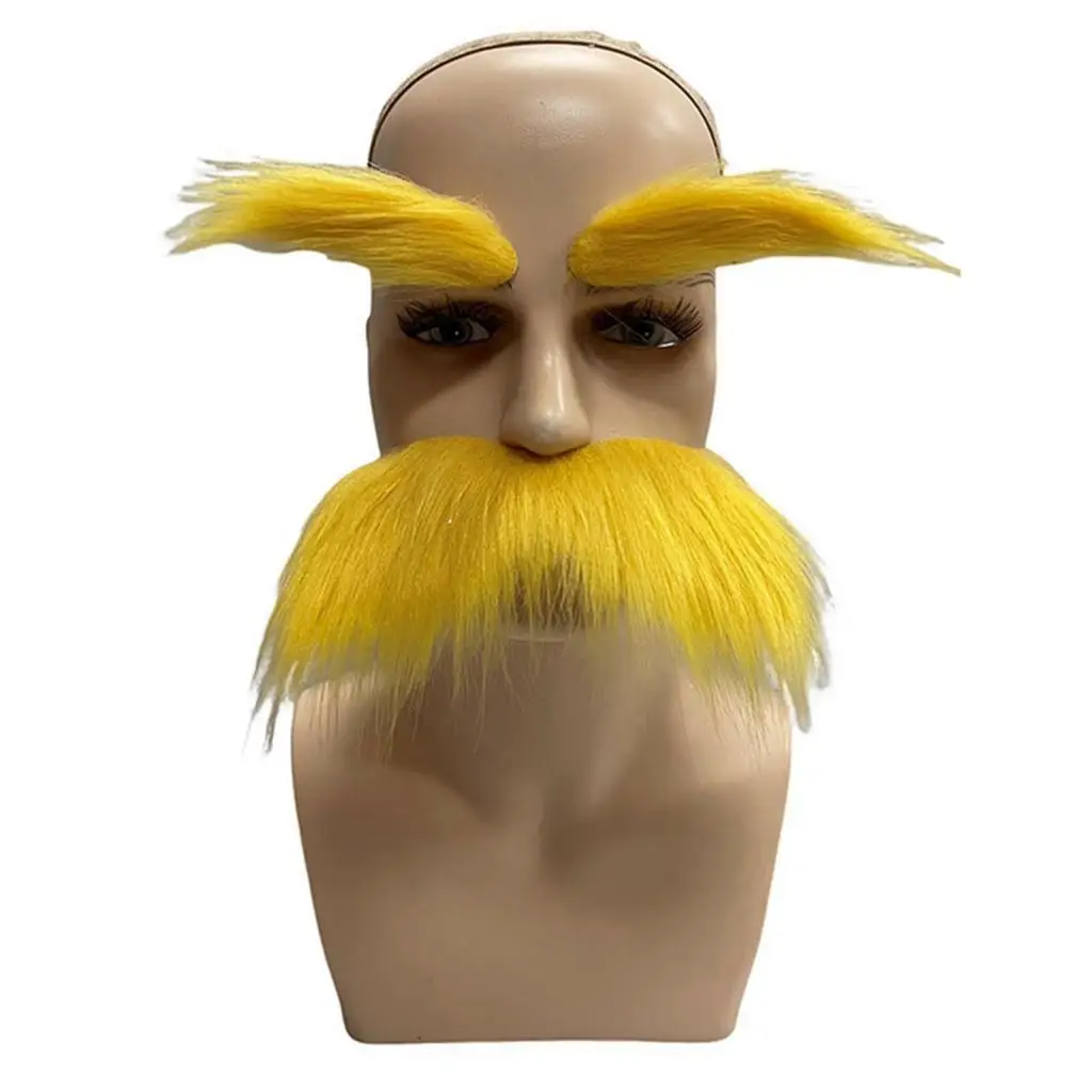 Juego de bigote falso autoadhesivo, Kit de barba de tela, pelo Facial de imitación, accesorios de Cosplay para fiesta de disfraces de Navidad y Halloween