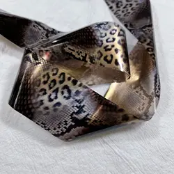 4*100cm Leopard Nail Foil Transfer Papers Amber Print Nail Art Stickers Animal Succinite for Saloon Decorations DIY Sanke Decals